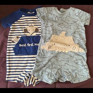 Baby boys 3-6 month rompers